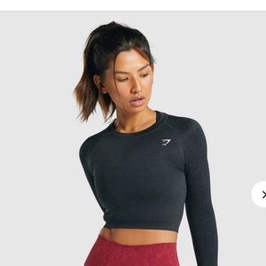 Gymshark adapt fleck long sleeve crop top